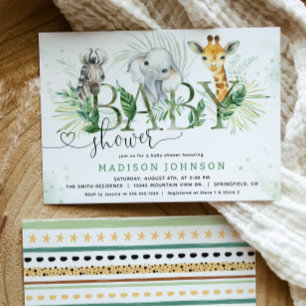 Invitación a Safari Baby Shower