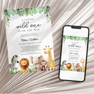 Invitación a Safari Baby Shower
