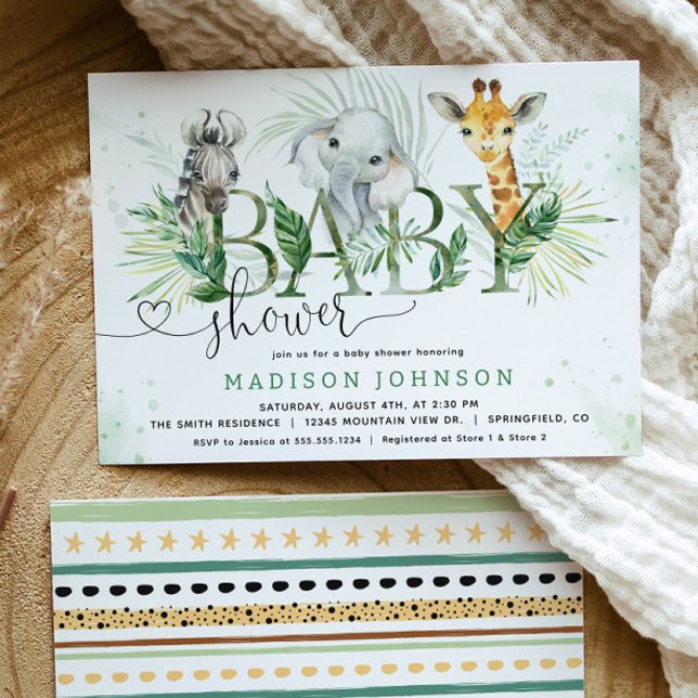 Invitación a Safari Baby Shower (Subido por el creador)