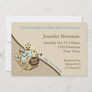 Invitación a Safari Baby Shower