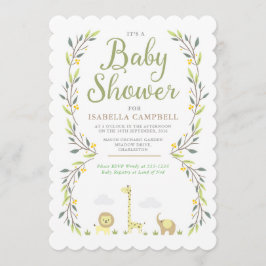 Invitación a Safari Baby Shower