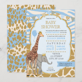 Invitación a Safari Baby Shower - Blue Boy