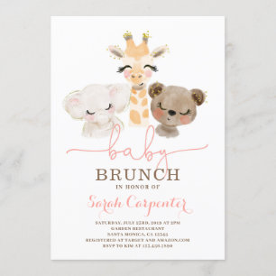 Invitación a Safari Baby Shower Brunch