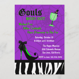 Invitación a salir de la noche de Gouls [púrpura]