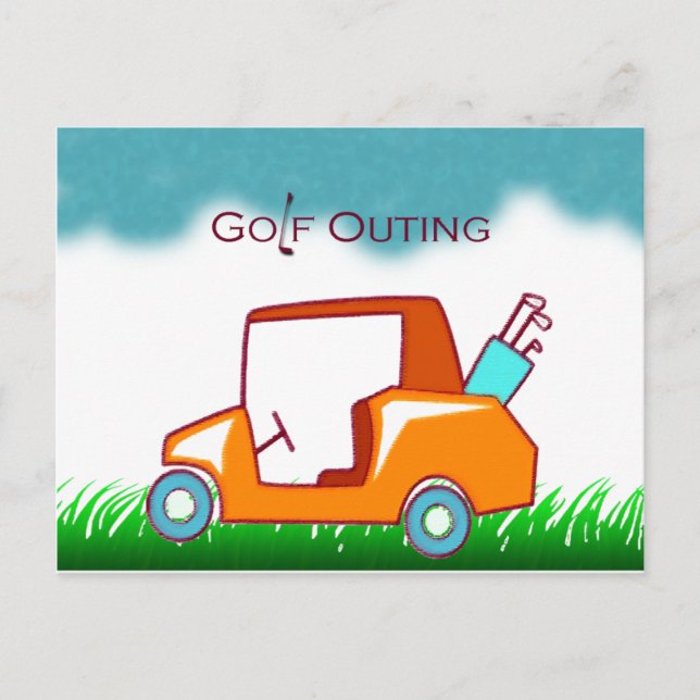 invitación a salir del carrito de golf (Anverso)