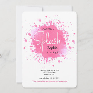 Invitación a salpicar rosado