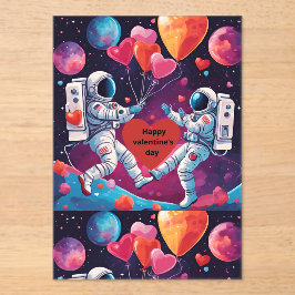 Invitación a San Valentín espacial fuera de este m