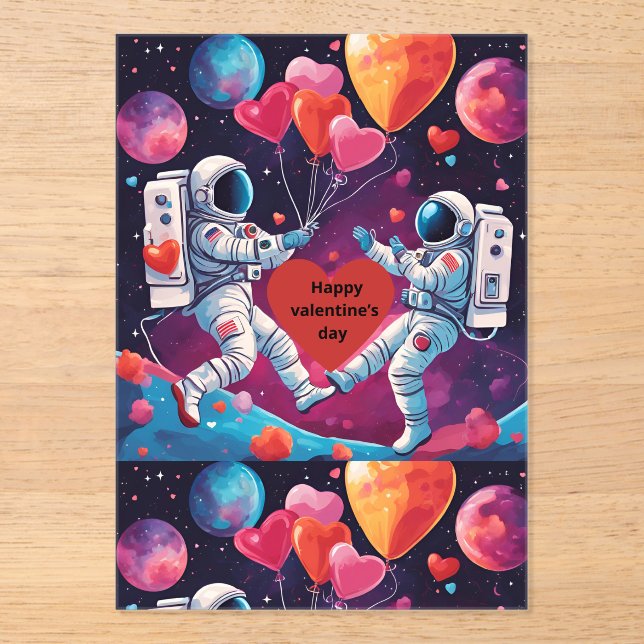 Invitación a San Valentín espacial fuera de este m (Anverso)
