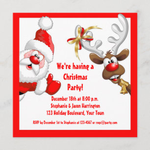 Invitación a Santa y a los renos