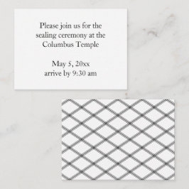 Invitación a sellar templo de diamantes blancos