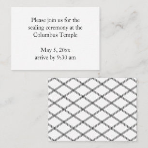 Invitación a sellar templo de diamantes blancos