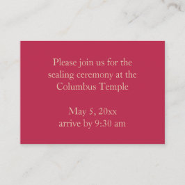 Invitación a sellar templo de diamantes de magenta