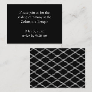 Invitación a sellar templo de diamantes negros