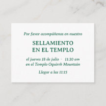 Invitación a sellar templo Minimalista español ver