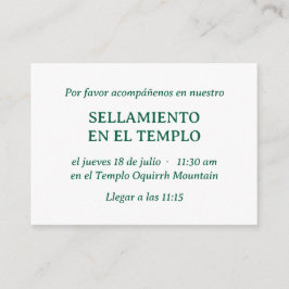 Invitación a sellar templo Minimalista español ver
