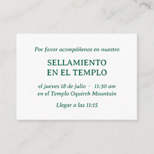 Invitación a sellar templo Minimalista español ver