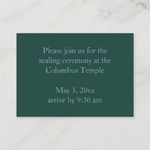 Invitación a sellar templos de diamantes verdes fo