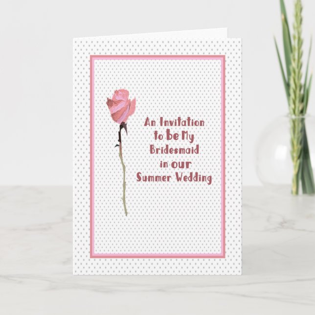 Invitación a ser dama de honor en Boda de verano (Anverso)