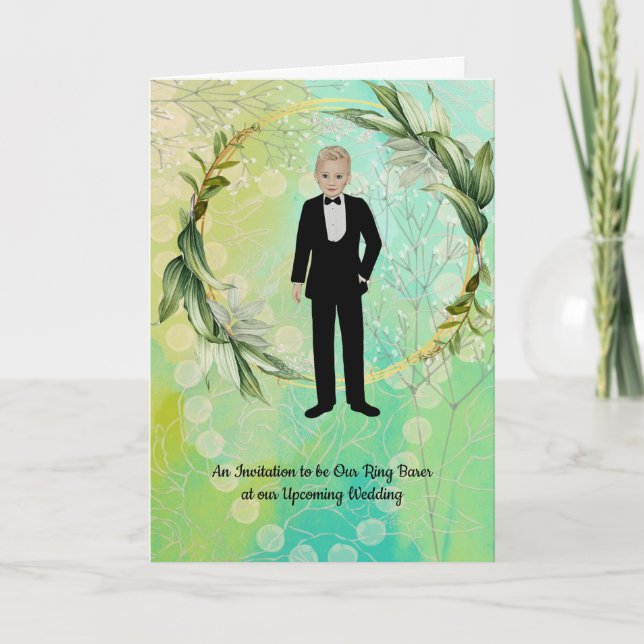 Invitación a ser el bar de anillo en el Boda, much (Anverso)