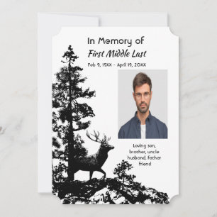 Invitación a Servicio Memorial Masculino Ciervo Ar