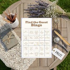 Invitación A SIlly Goose Blue Find The Guest Bingo Card