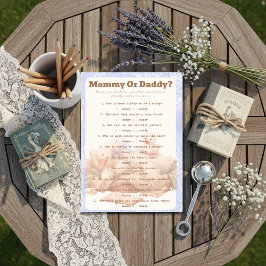 Invitación A Silly Goose Blue Guess Who Game card