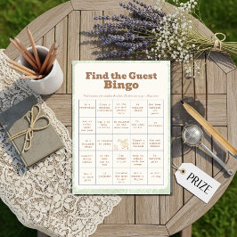 Invitación A SIlly Goose Green Find The Guest Bingo Card