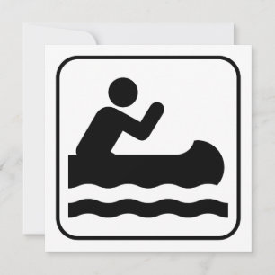 Invitación a símbolo de canotaje