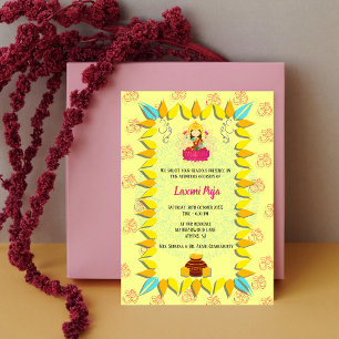 Invitación a símbolo Laxmi Puja Om Shree