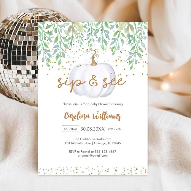 Invitación a Sip & See para Baby Shower de Pequeña (Subido por el creador)