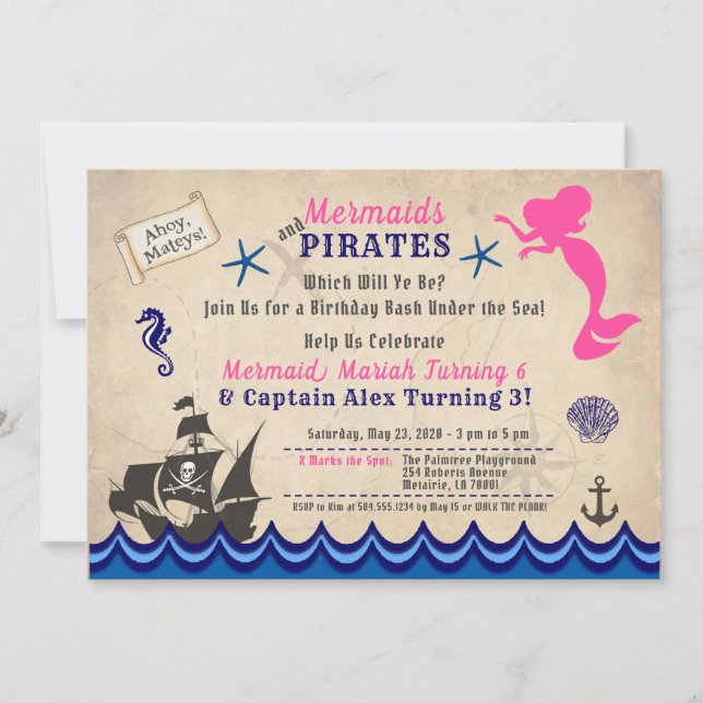 Invitación a Sirenas y Piratas, Invitación a Herma (Anverso)