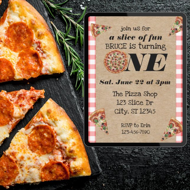 Invitación A Slice of Fun 1st Birthday (Subido por el creador)