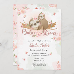 Invitación a Sloth, invitación a Baby Shower Sloth