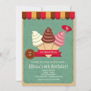 Invitación a Social de Helado