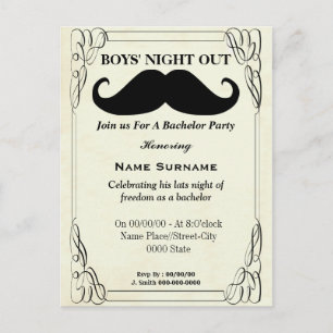 invitación a soltero, invitación a ducha de novio
