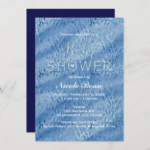 Invitación a sortear lluvia abstracta azul de Baby