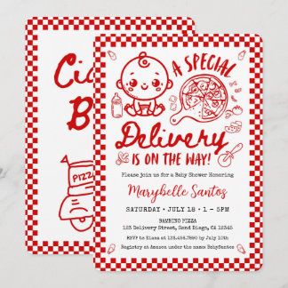 Invitación A Special Delivery is on the way Baby Invitation