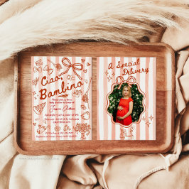 Invitación A special Delivery Photo Red Invitation