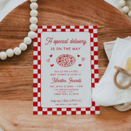 Invitación A Special Delivery Pizza Baby Shower