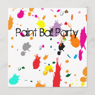 Invitación a SPLATTER Fiesta de bolas de pintura