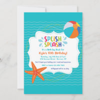 Invitación a Splish Splash