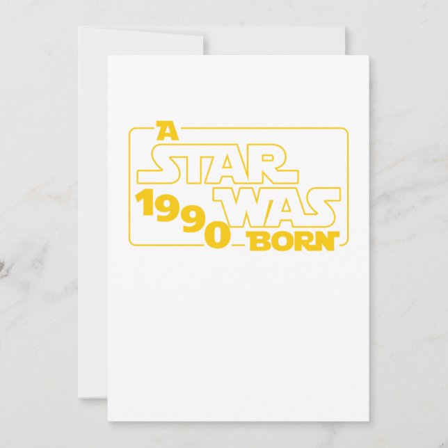 Invitación A Star Was Born 1990 30 th Birthday Gift (Anverso)
