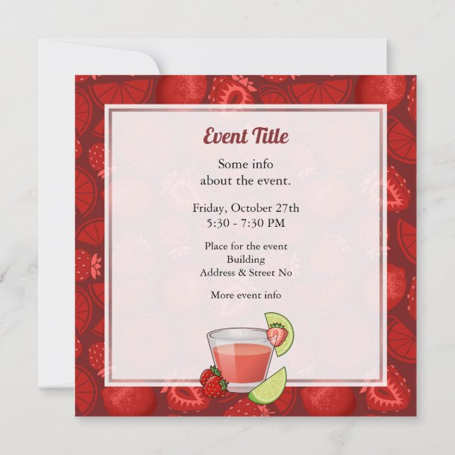 Invitación a Strawberry Daiquiri (Reverso)