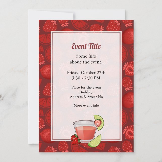 Invitación a Strawberry Daiquiri (Reverso)