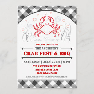 Invitación a Summer Crab Fest y Fiesta de Barbacoa