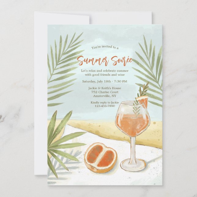 Invitación a Summer Soirée (Anverso)