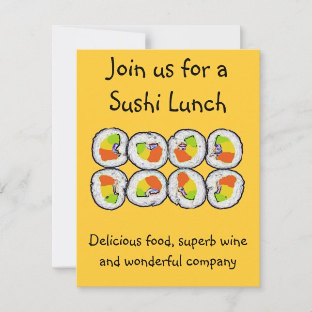 Invitación a sushi sushi (Anverso)