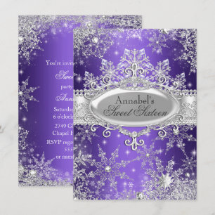Invitación a Sweet 16 de Winter Wonderland de la P