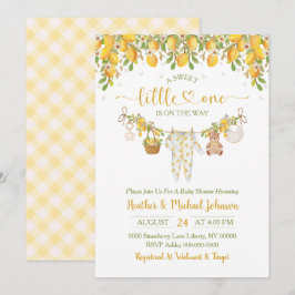 Invitación A Sweet Little One Lemon Citrus Baby Shower