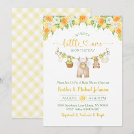 Invitación A Sweet Little One Lemon Citrus Floral Baby Shower